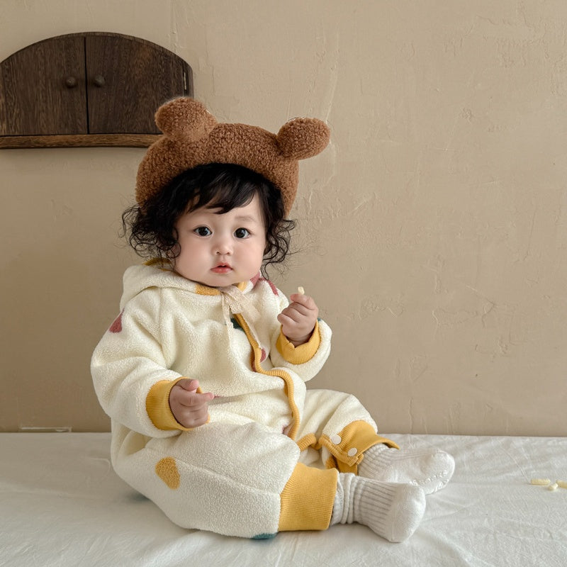 【BABY】冬新作カラードットあったかカバーオールSK103216