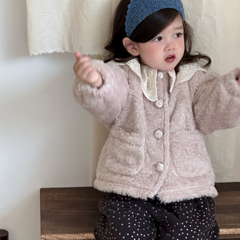 【BABY&KID】冬新作レース襟あったかアウターSK103127
