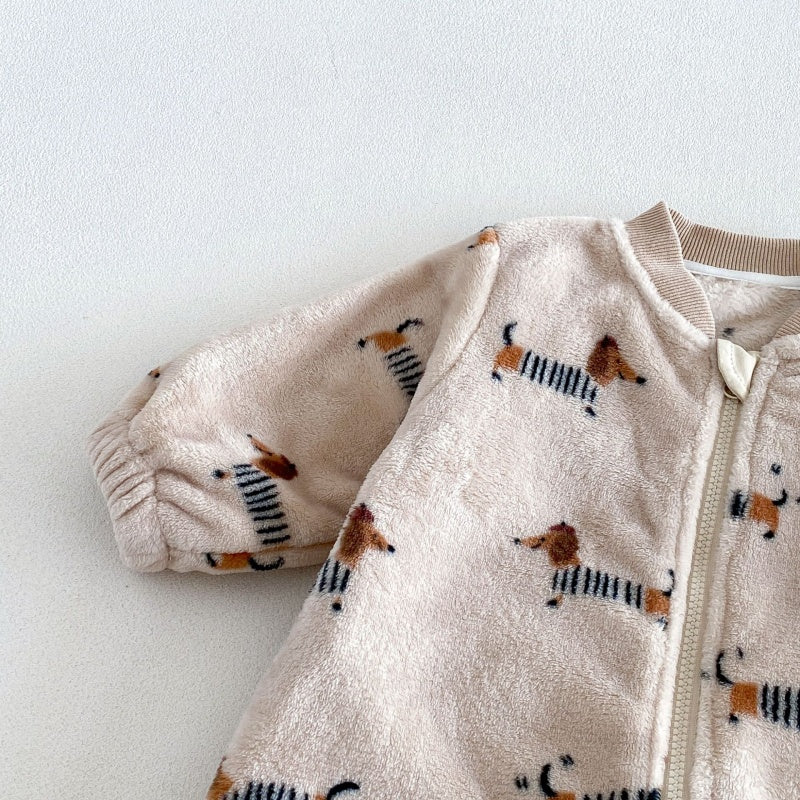 【BABY&KID】冬新作いぬリバーシブルボアカバーオールSK108501