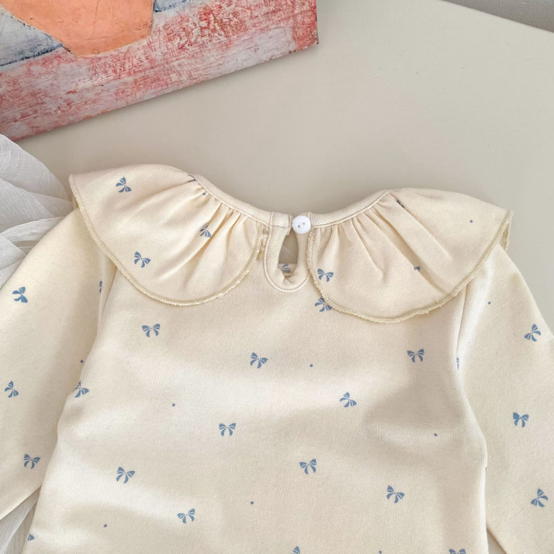 【BABY】サロペットスカートパンツ /蝶結び長袖TシャツSK092822
