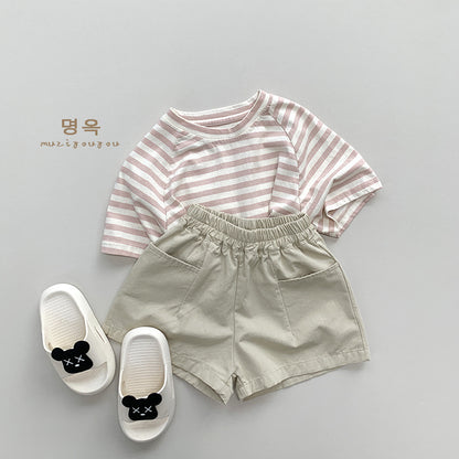 【BABY&KID】夏新作 マカロンカラーボーダーTシャツSK080810