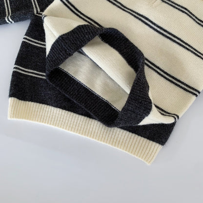 【BABY&KID】ストライプジップニットセーターSK100531