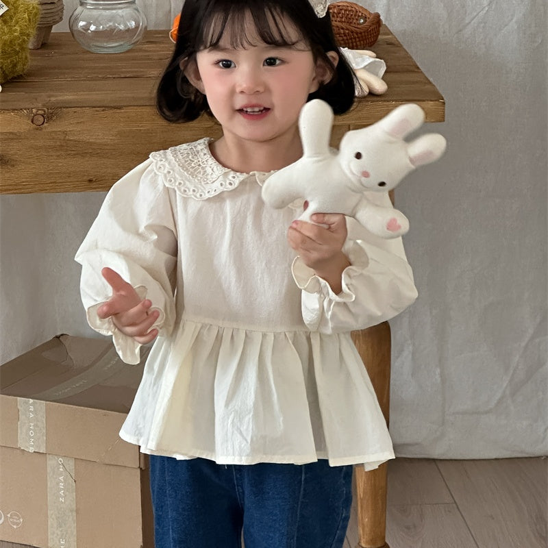 【BABY&KID】レースフリルカラーブラウスSK101442