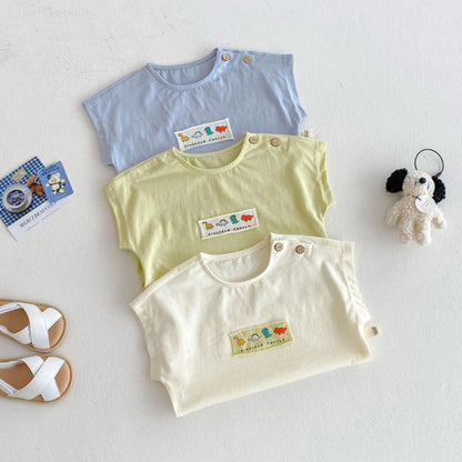 【BABY&KID】夏新作 恐竜刺繡カジュアルシャツSK072003