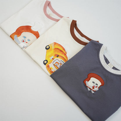 【BABY&KID】夏新作 キャラクタークルーネックTシャツSK090807