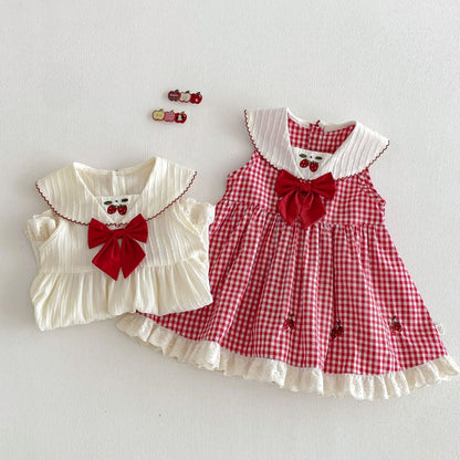 【BABY&KID】夏新作 いちごチェックワンピースSK105210