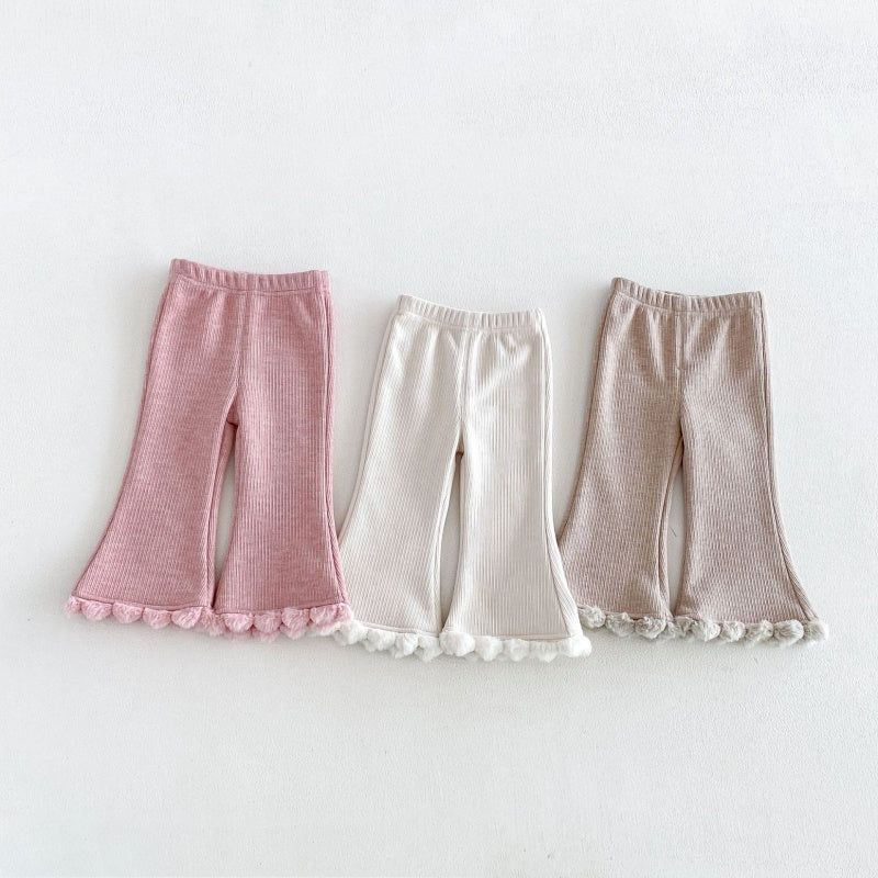 【BABY&KID】無地裏起毛フレアパンツSK108105