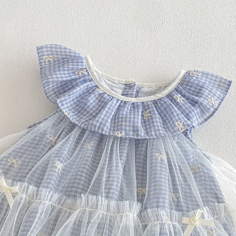 【BABY】夏新作蝶結び刺繍ロンパースSK105704