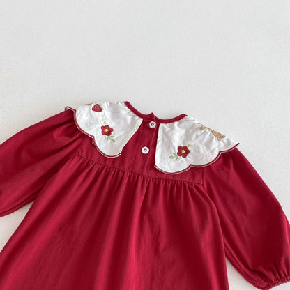 【BABY】小兔刺繍カバーオールSK092804