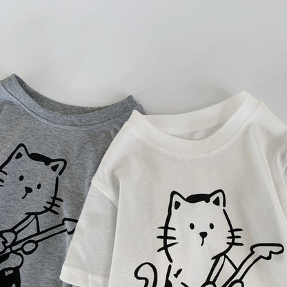 【BABY&KID】小猫柄長袖TシャツSK100529