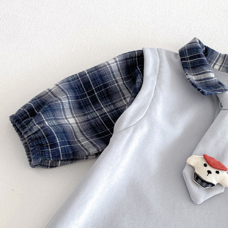 【BABY】重ね着風ネクタイカバーオールSK103411