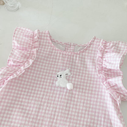 【BABY】夏新作 うさぎチェックカバーオールSK091809