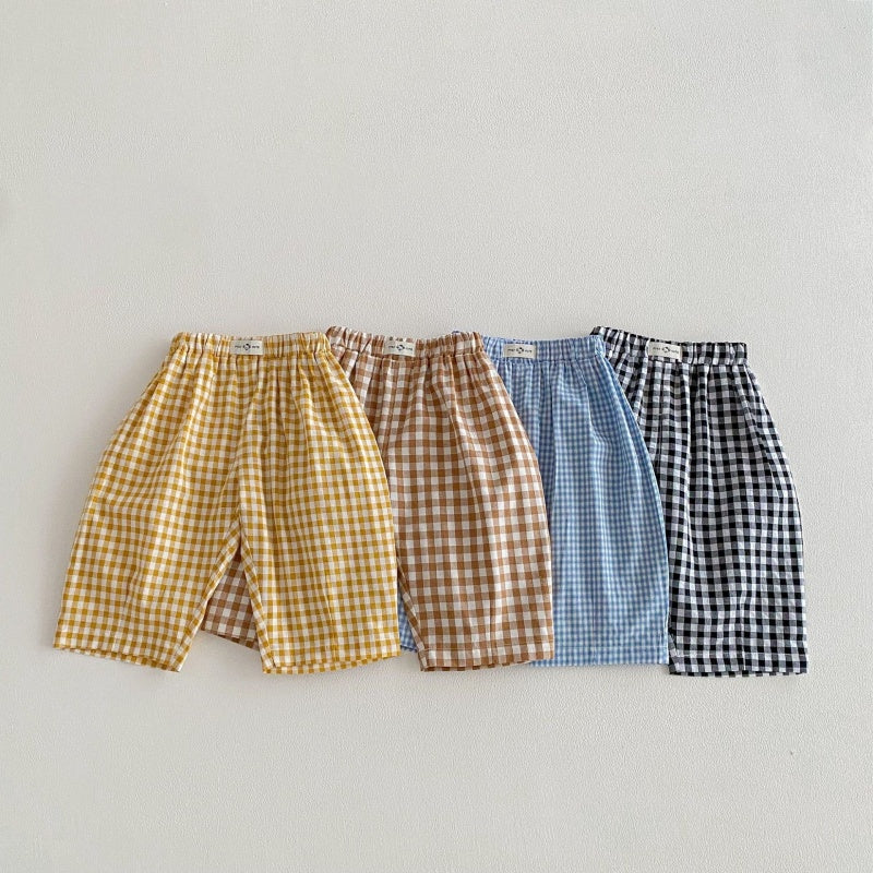 【BABY&KID】韓国風チェックストレートパンツSK104120