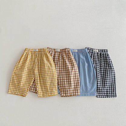 【BABY&KID】韓国風チェックストレートパンツSK104120