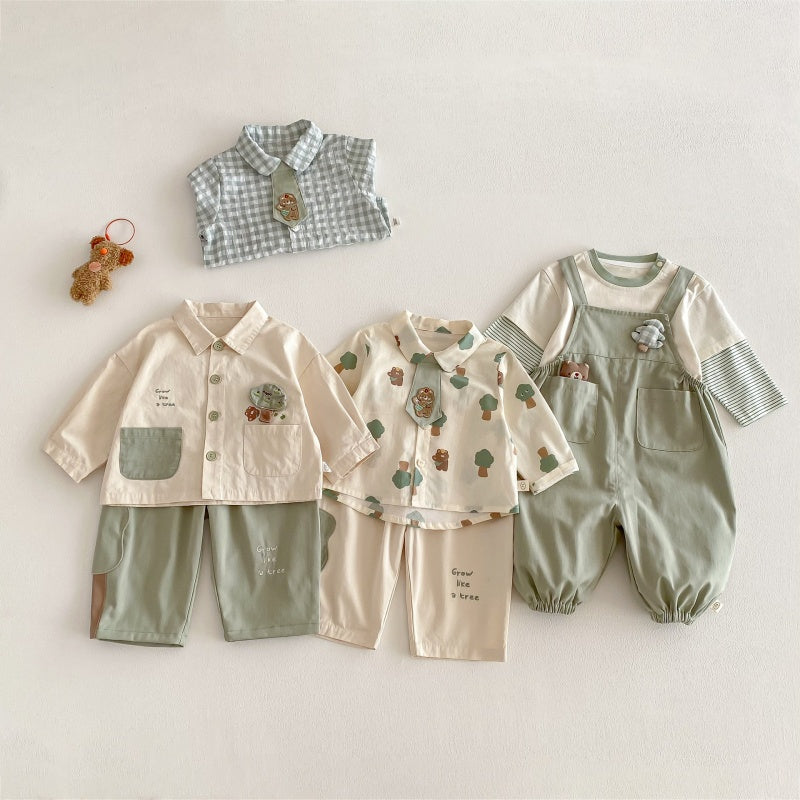 【BABY&KID】ツリー柄ロンT、襟付きシャツSK104112