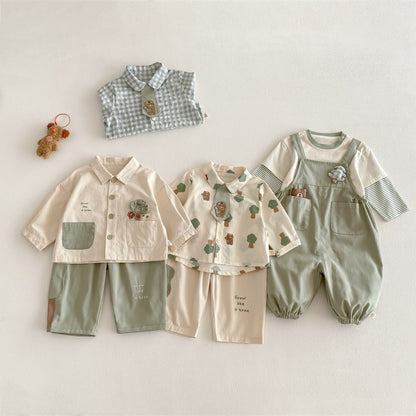 【BABY&KID】ツリー柄ロンT、襟付きシャツSK104112