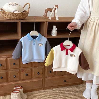 【BABY&KID】冬新作配色裏起毛スウェットSK102518