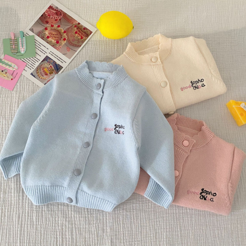 【BABY】英字刺繍カーディガン&パンツSK092908