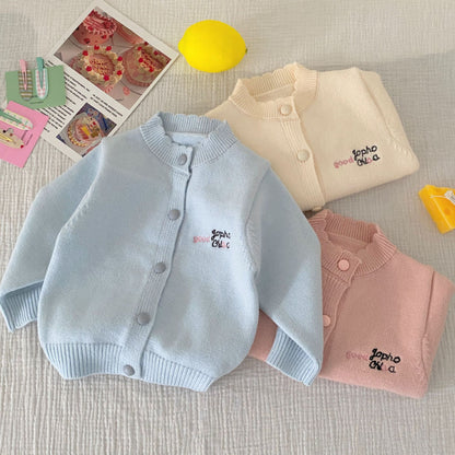 【BABY】英字刺繍カーディガン&パンツSK092908
