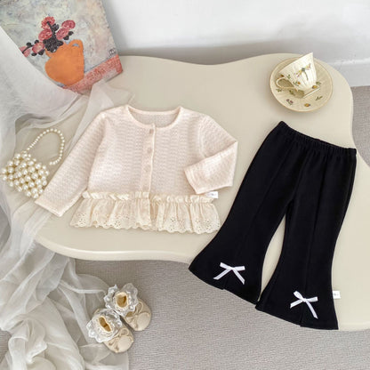 【BABY&KID】レース切り替えカーディガンSK092727