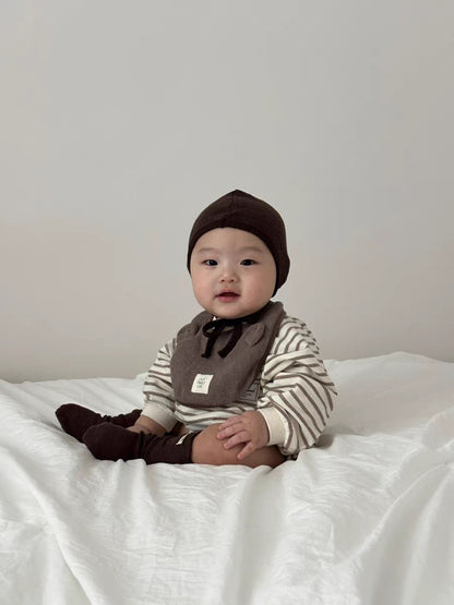 【BABY】ボーダー丸首ロンパースSK102630