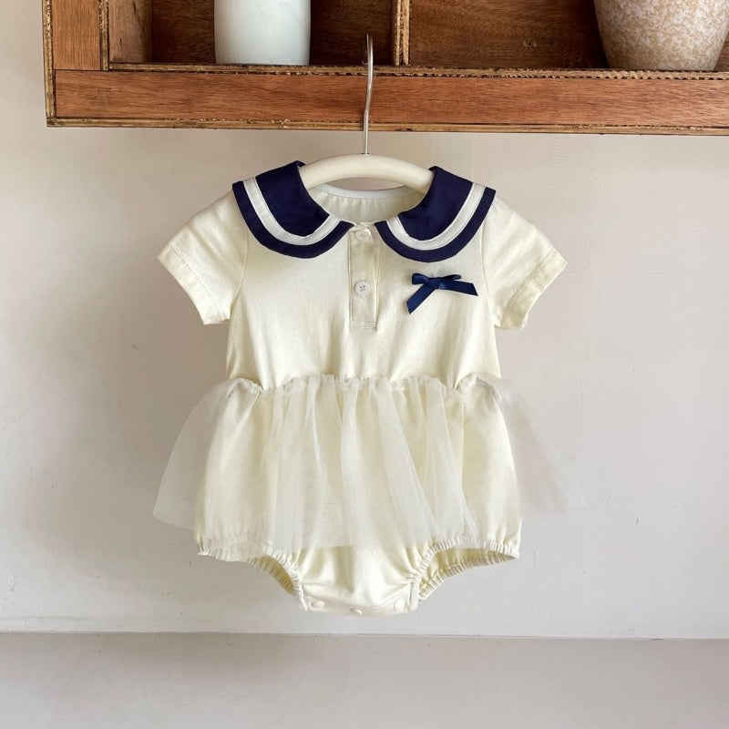 【BABY】夏新作マリン風チュールロンパースSK105708
