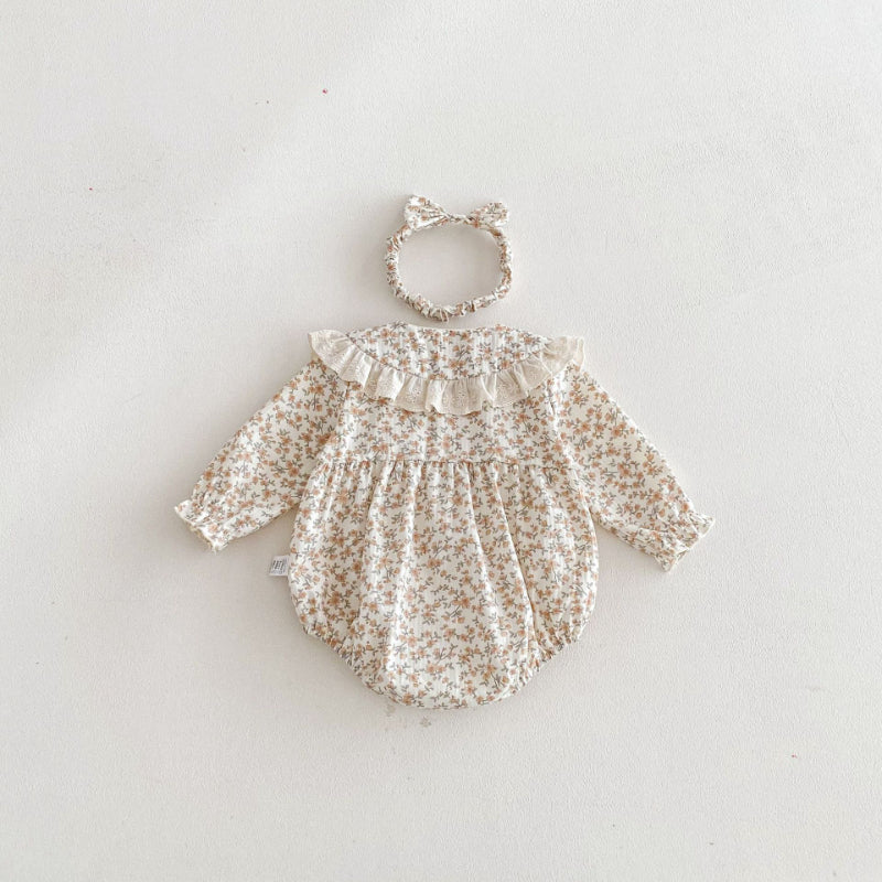 【BABY】韓国風小花柄ロンパースSK103619