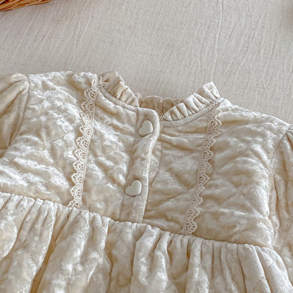 【BABY】冬新作キルティングベロアカバーオールSK103004