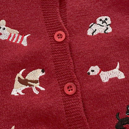 【BABY&KID】冬新作わんちゃん刺繍カバーオール、カーディガンSK103008