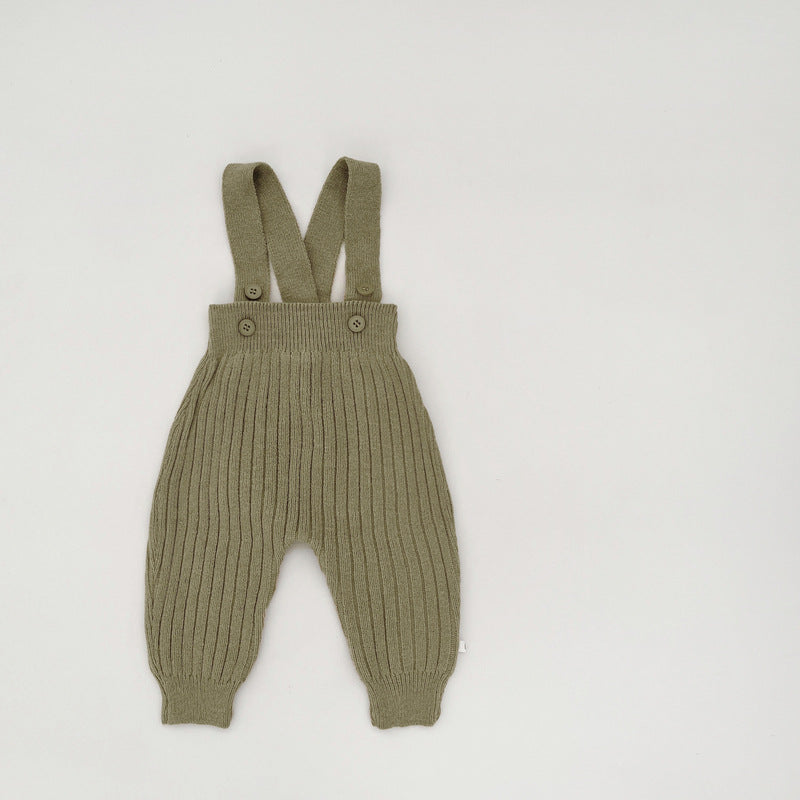 【BABY】おしゃれニットサロペットパンツSK100203