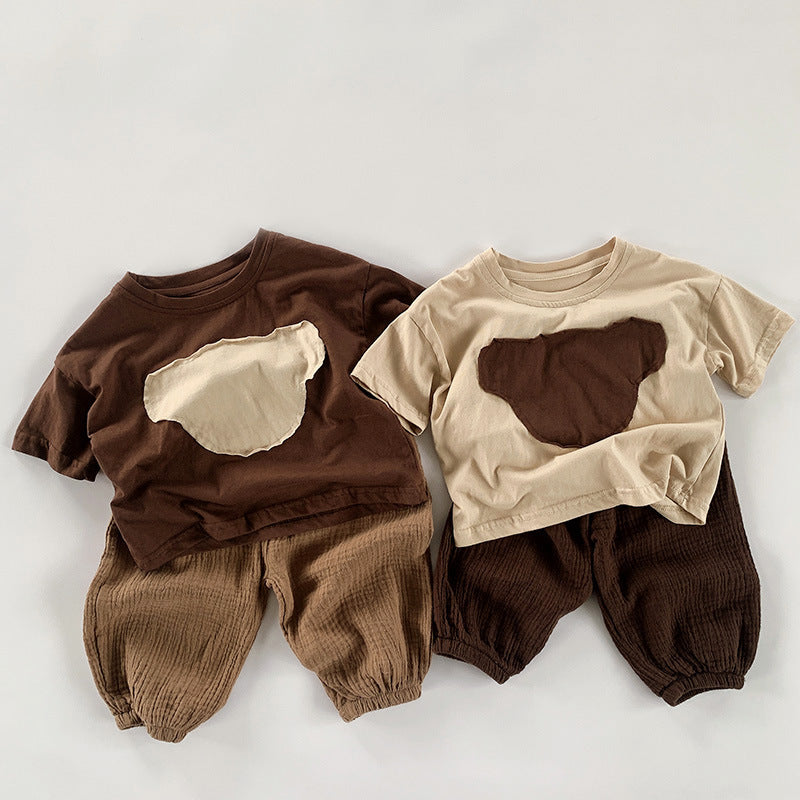 【BABY&KID】夏新作 クマプリントTシャツSK080807
