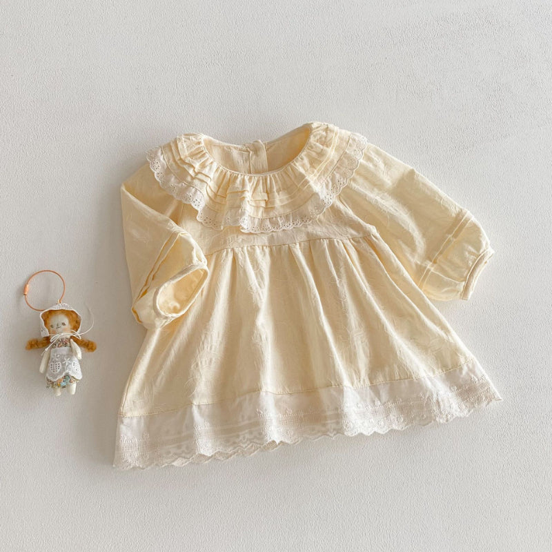 【BABY】クルーネックレースロンパースドレスSK100711