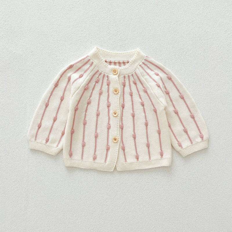 【BABY】ポンポンニットカーディガンSK092910