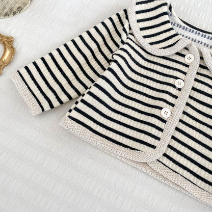 【BABY&KID】ストライプシンプルカラーセットアップSK092723