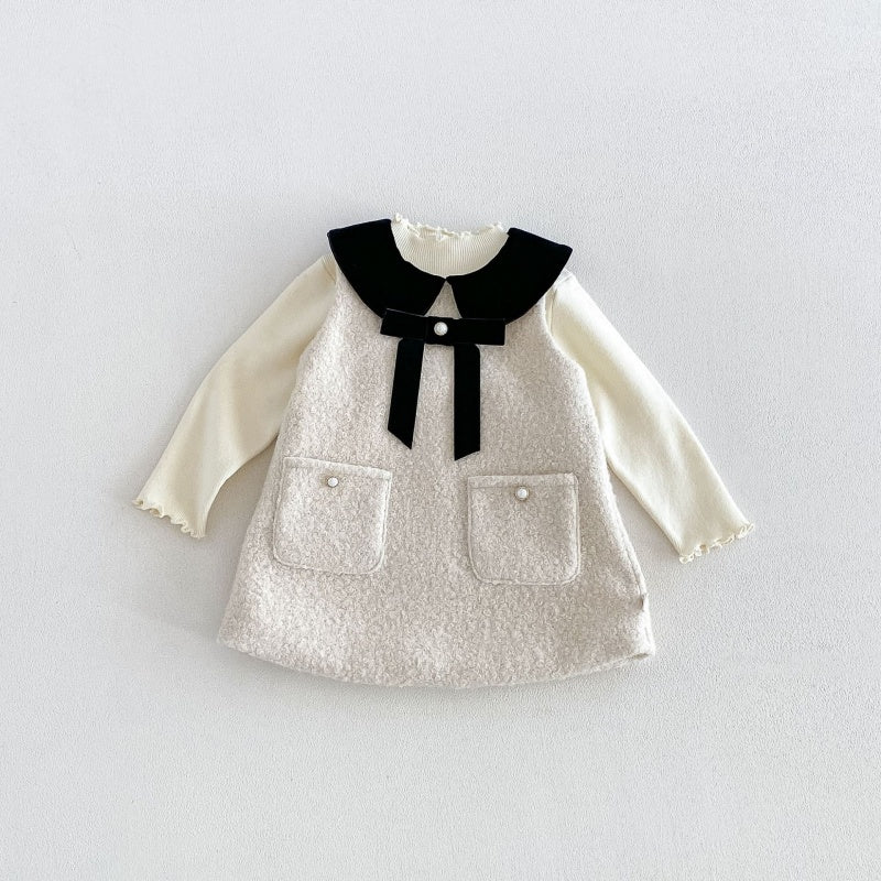 【BABY&KID】ツイード風ワンピース、ニットSK108109