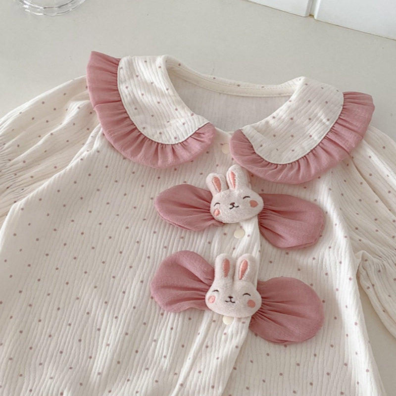 【BABY】うさぎプリントカバーオールSK100428
