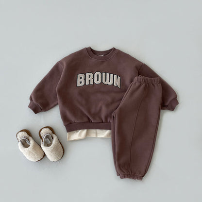 【BABY】BrownオシャレトレーナーSK031416