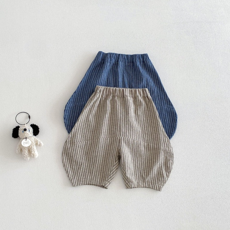 【BABY&KID】夏新作ストライプリラックスパンツ＆カートゥーンプリントシャツSK104622