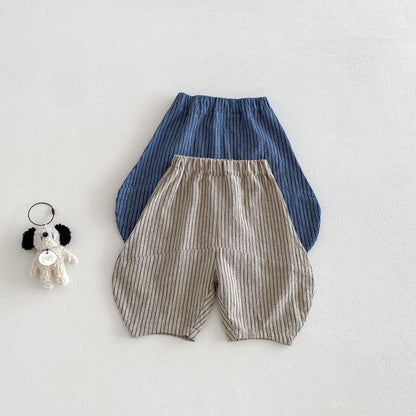 【BABY&KID】夏新作ストライプリラックスパンツ＆カートゥーンプリントシャツSK104622