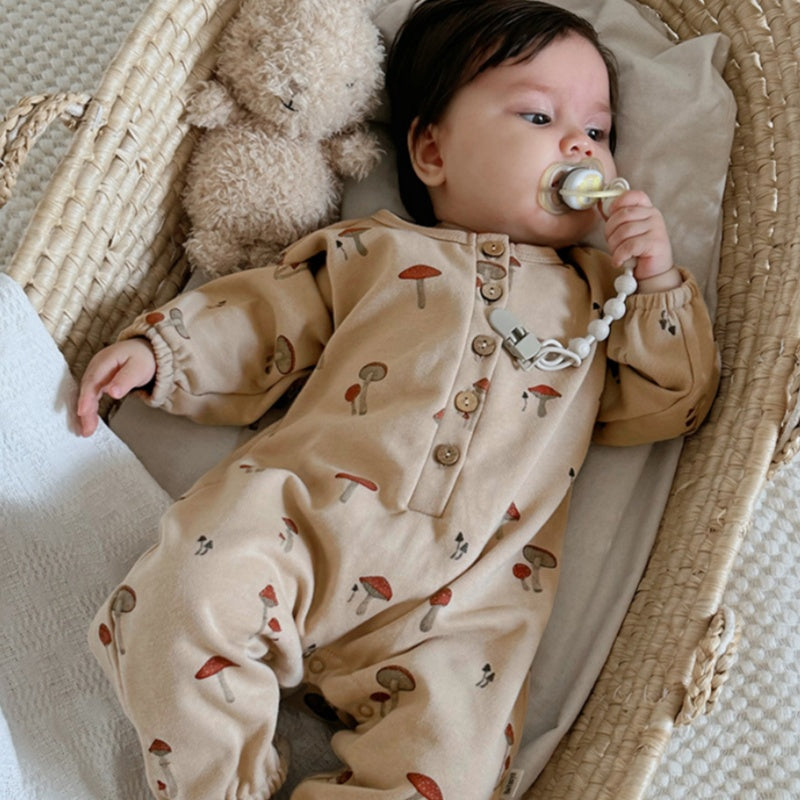 【BABY】北欧風フルーツプリントカバーオールSK101318