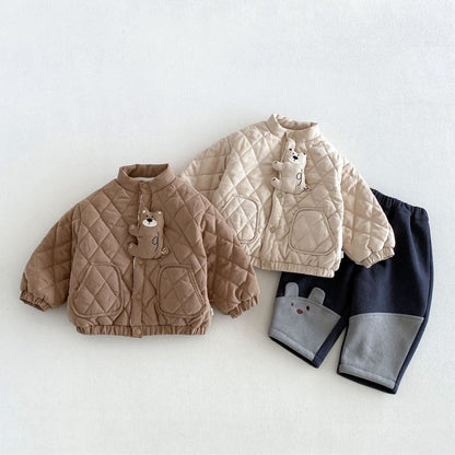 【BABY&KID】冬新作かわいいくま中綿ジャケットSK108515