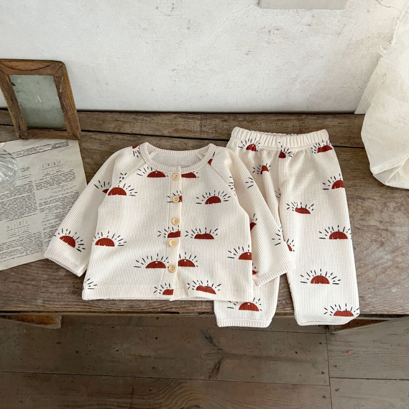 【BABY】ワッフルプリントセットアップSK010326
