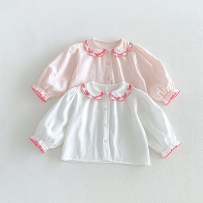 【BABY&KID】無地丸襟シャツSK107207