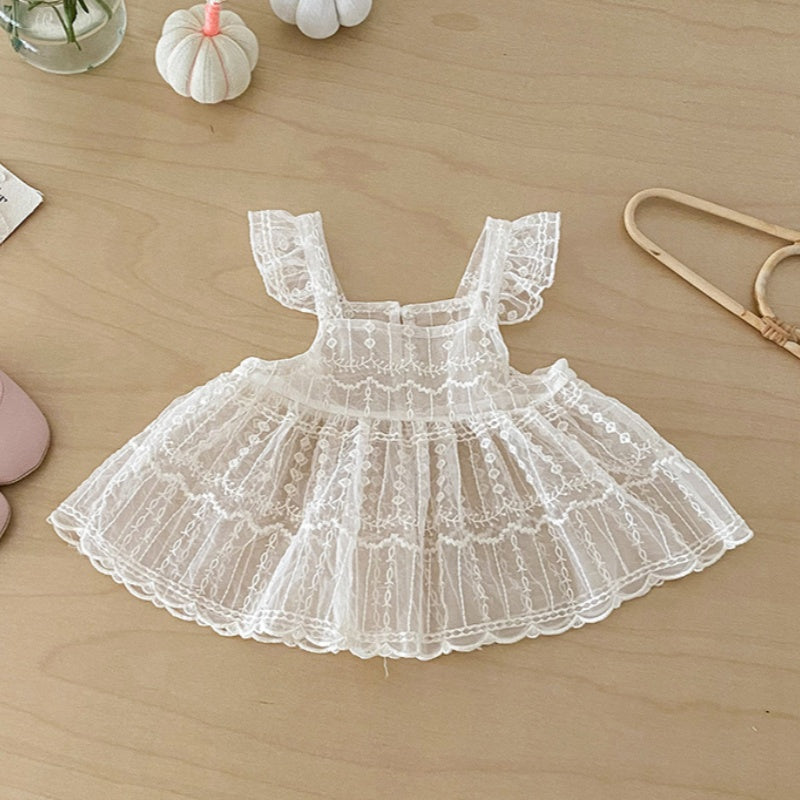 【BABY】刺繍チュールロンパース2点セットSK103403