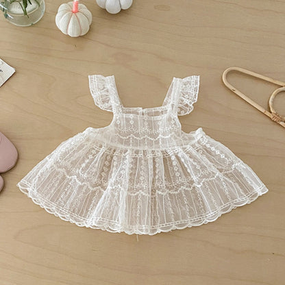 【BABY】刺繍チュールロンパース2点セットSK103403