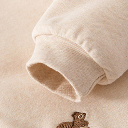 【BABY】冬新作北欧風刺繍りす中綿カバーオールSK102621