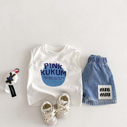 【BABY&KID】夏新作 PinkkukumノースリーブTシャツSK062724