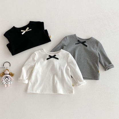 【BABY】韓国風蝶結び長袖TシャツSK100323