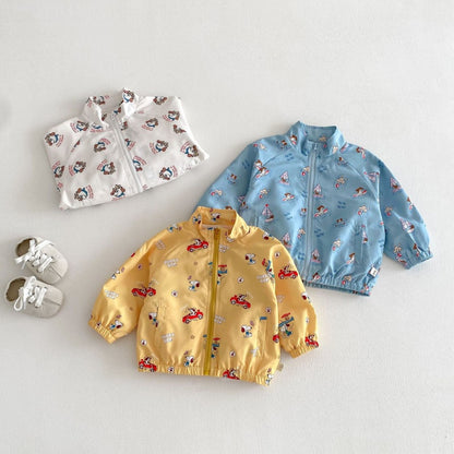 【BABY&KID】総柄わんちゃんジップパーカーSK104315