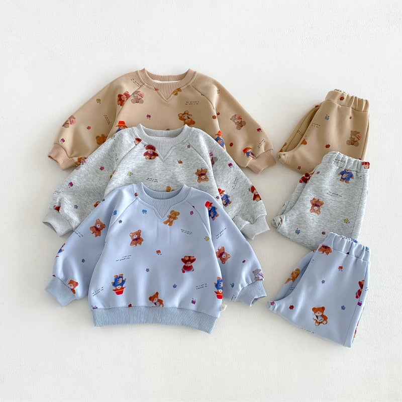 【BABY&KID】くまカートゥーンセットアップSK106610